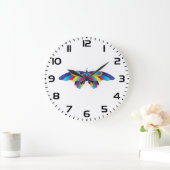Colorful Modern Butterfly Vibrant Wings Grote Klok (Huis)