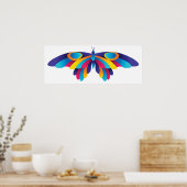 Colorful Modern Butterfly Vibrant Wings Poster (Keuken)