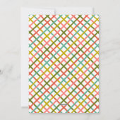 Colorful Modern Crisscross Photo New Year Feestdagenkaart (Achterkant)