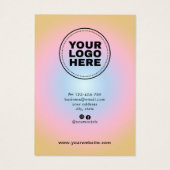 Colorful Modern Earring Display Kaart (Achterkant)