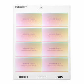 Colorful Modern Elegant Simple Sjabloon Trendy Etiket (Full Sheet)