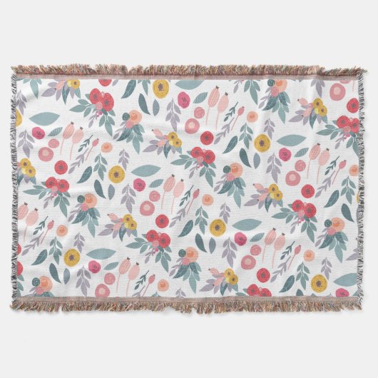 Colorful Modern Floral Pattern Deken (Voorkant)
