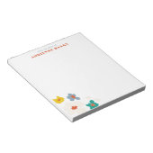 Colorful Modern Floral Personal Stationery Note Notitieblok (Schuin)