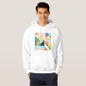 Colorful Modern Geometric Abstract Patroon Hoodie (Voorkant volledig)