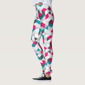 Colorful Modern Geometric Abstract Patroon Leggings (Links)