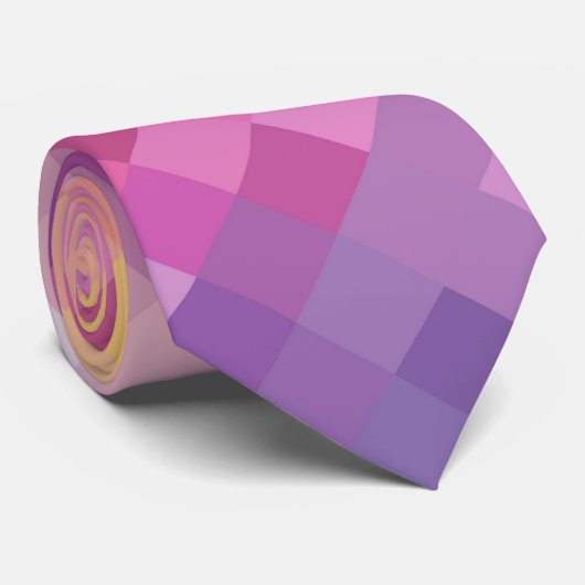 Colorful Modern Geometric Diamond Pattern #13 Stropdas (Opgerold)