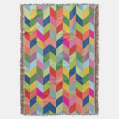 Colorful Modern Herringbone Deken (Voorkant Verticaal)