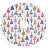 Colorful Modern Holiday Trees Pattern Kerstboom Rok (Voorkant)