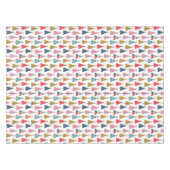 Colorful Modern Holiday Trees Pattern Tafelkleed (Voorkant (Horizontaal))