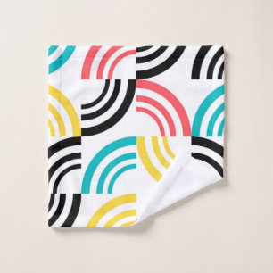 Colorful, modern, leuk, vrolijk geometrisch grafis washandje