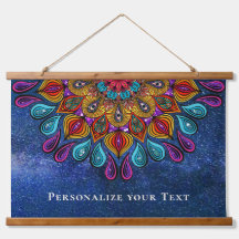 Colorful Modern Mandala Trippy Psychedelic Hippie