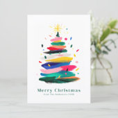 Colorful Modern Merry Christmas Feestdagenkaart (Staand voorkant)