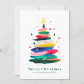 Colorful Modern Merry Christmas Feestdagenkaart (Voorkant)