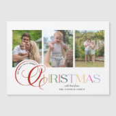 Colorful Modern Merry Christmas Script 3-Photo (Voorkant)