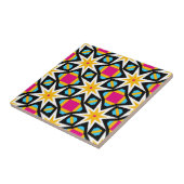 Colorful Modern Mosaic Geometric Pattern Tegeltje (Zijkant)