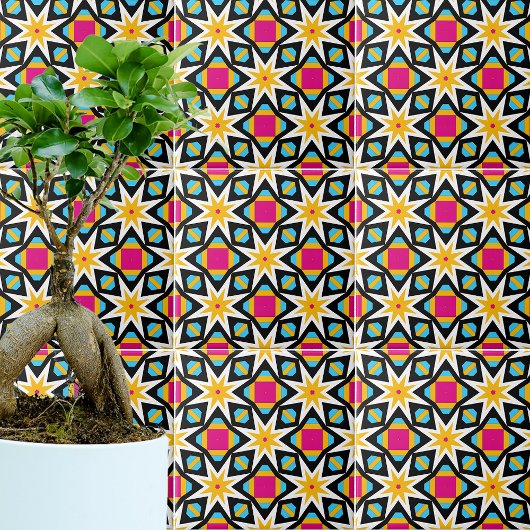 Colorful Modern Mosaic Geometric Pattern Tegeltje