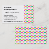 Colorful Modern Polka Dot Fun Pattern Visitekaartje (Voorkant / Achterkant)