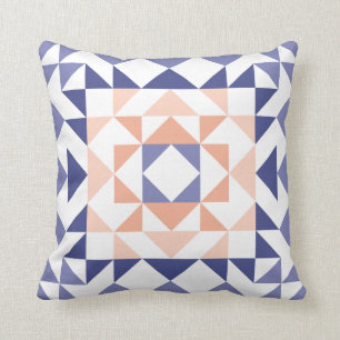 Colorful Modern Quilt Block Geometric Paars Kussen