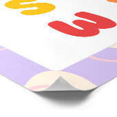 Colorful Modern Rainbow Alphabet Chart Poster (Coin)