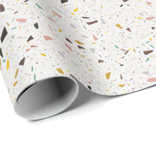 Colorful Modern Terrazzo Texture Pattern Cadeaupapier