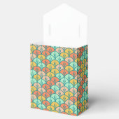 Colorful Modern Trendy Geometric Fish Scale Bedankdoosjes (Geopend)