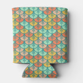 Colorful Modern Trendy Geometric Fish Scale Blikjeskoeler (Achterkant)