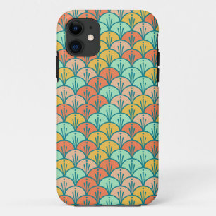 Colorful Modern Trendy Geometric Fish Scale iPhone 11 Hoesje
