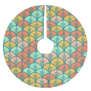 Colorful Modern Trendy Geometric Fish Scale Kerstboom Rok