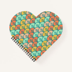 Colorful Modern Trendy Geometric Fish Scale Notitieboek