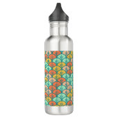 Colorful Modern Trendy Geometric Fish Scale Waterfles (Links)