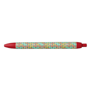 Colorful Modern Trendy Geometric Fish Scale Zwarte Inkt Pen