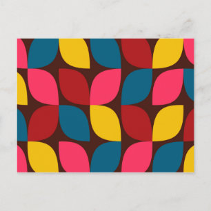 Colorful, modern, trendy, urban flower abstractie briefkaart