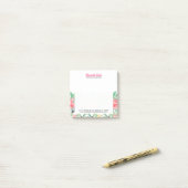 Colorful Modern Waterverven Flowers Post-it® Notes (Op bureau)