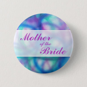 Colorful Modern Wedding. Moeder van de Bride Ronde Button 5,7 Cm