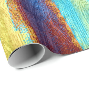Colorful Modern Wood Grain Background #20 Cadeaupapier
