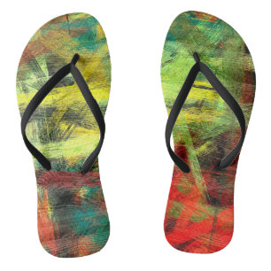 Colorful Modern Wood Grain Background #3 Teenslippers