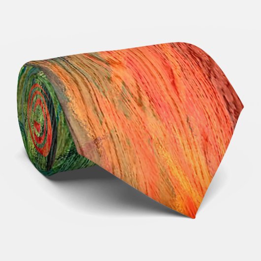 Colorful Modern Wood Grain Background #4 Stropdas (Opgerold)