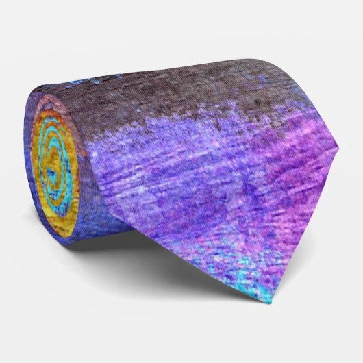 Colorful Modern Wood Grain Background #55 Stropdas (Opgerold)