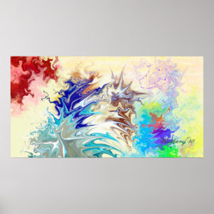 Colorful Moderne Abstracte Oorspronkelijke Kunst Poster