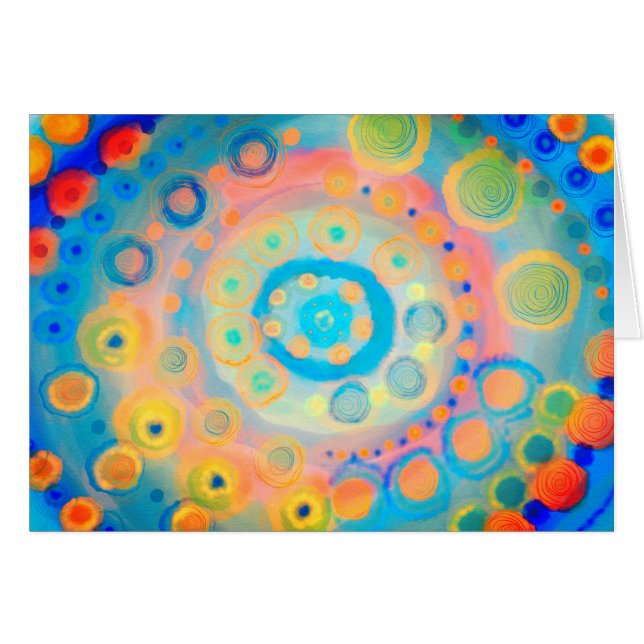 Colorful Moderne Blues Abstrait Inspirivity (Devant horizontal)