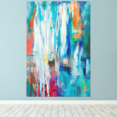 Colorful Moderne hedendaagse Abstracte kunst Canvas Afdruk (Insitu (Houten vloer))