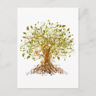 Colorful Modernist Tree 13 Briefkaart