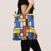 Colorful Mondrian Style Abstract Geometric Draagtas (Dichtbij)