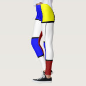 Colorful Mondrian Styled-samenstelling Leggings (Links)
