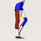 Colorful Mondrian Styled-samenstelling Leggings (Rechts)