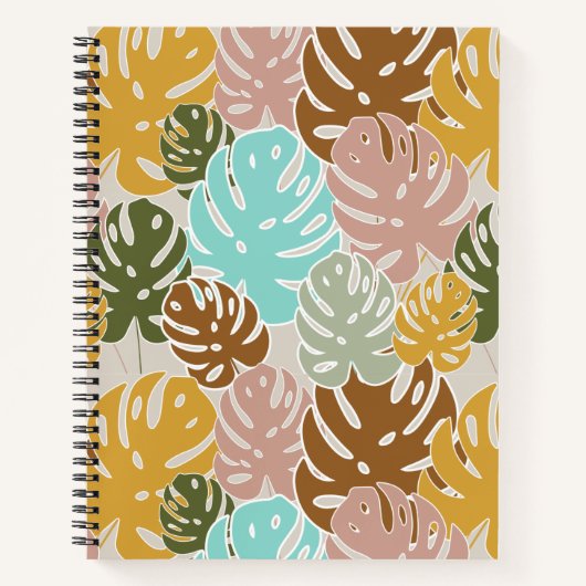 Colorful monstera oerwoud notitieboek (Voorkant)