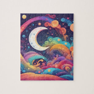 Colorful Moon Legpuzzel