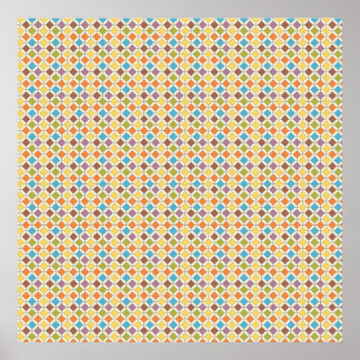 Colorful Morrocan Tegels Patroon Poster