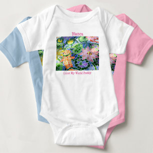 Colorful Mosaic Art Koi Pond met Flowers T-Shirt