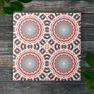 Colorful Mosaic Kaleidoscope Boho Chic Pattern Tegeltje